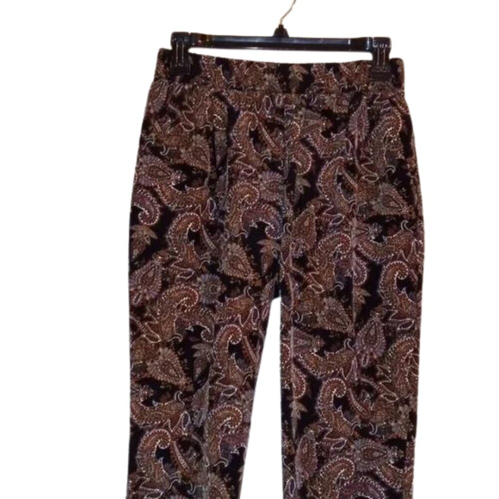 FOREVER 21 Printed Paisley Brown Joggers - Picture 2 of 5